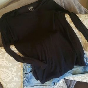 Flowy Sheer Black Top